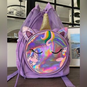 Girls Unicorn Swim Bag Backpack